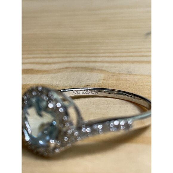 Sterling Silver Signed PAJ 925 CN Blue Opal Ring - Picture 2 of 5